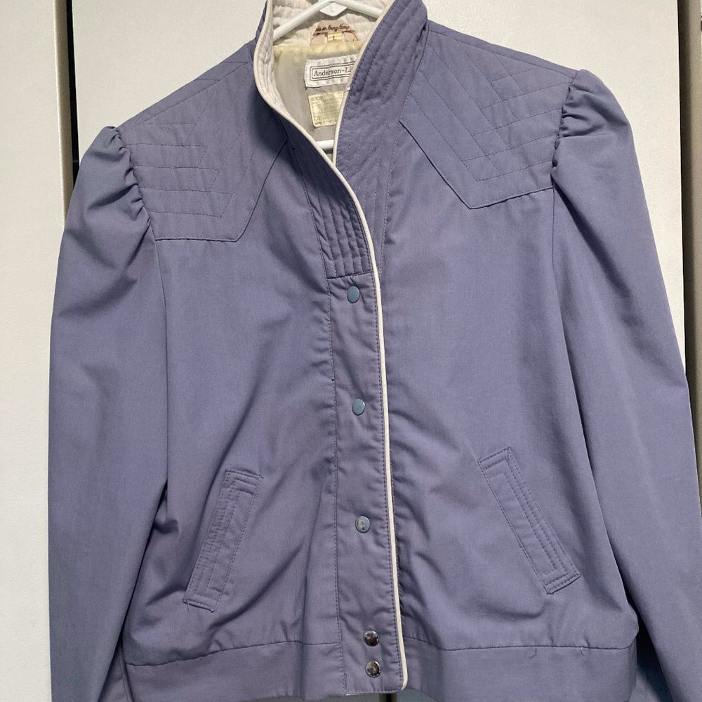 80's Anderson-Little periwinkle women's/girls large button up jacket
